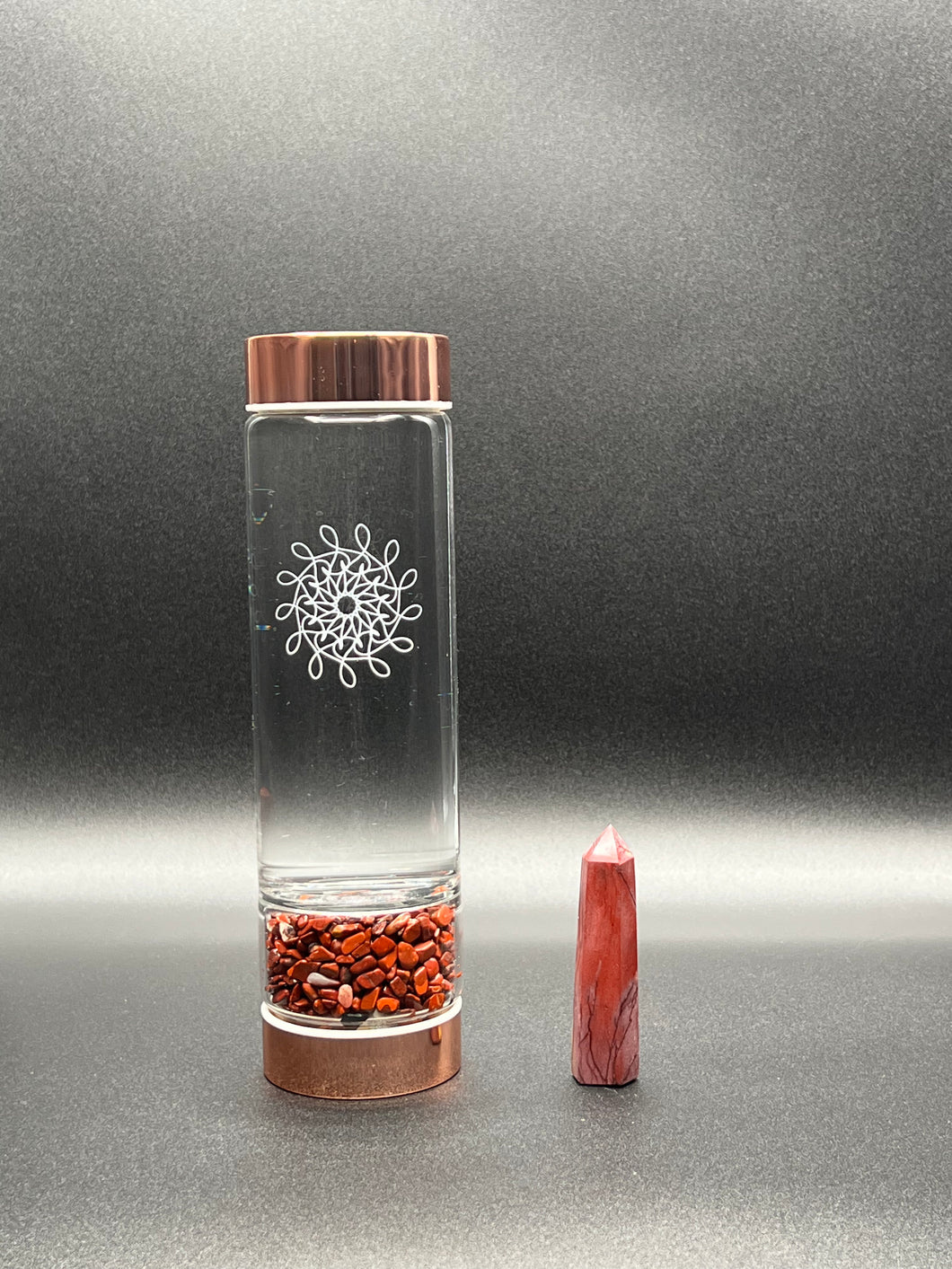 Red Jasper Crystal Intention Bottle 500ml